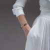 925 Sterling Silver Cherry Blossom Diamond Bangle - Image 3