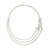 925 Sterling Silver Cherry Blossom Diamond Pearl Necklace