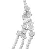 925 Sterling Silver Cherry Blossom Diamond Pearl Necklace - Image 3