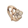 925 Sterling Silver Cherry Blossom Flower Diamond Ring