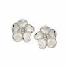 Cherry blossom flower stud earrings in 925 sterling silver