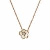 925 Sterling Silver Cherry Blossom Large Flower Diamond Pendant
