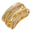 Chunky sterling silver ring with premium CZ diamond pave setting