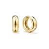 Chunky medium hoop earrings in 925 sterling silver with a bold profile