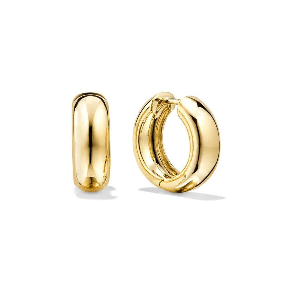 925 Sterling Silver Chunky Medium Hoop Earrings