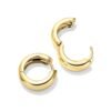 Medium hoop earrings with a substantial 7mm width and clean silhouette