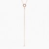Minimal circle necklace accented by two shimmering CZ stones