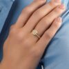 925 Sterling Silver Circle Pave Diamond Signet Ring - Image 2