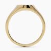 925 Sterling Silver Circle Pave Diamond Signet Ring - Image 5