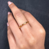 Gold-plated citrine birthstone ring with half bezel setting
