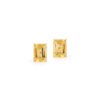 925 Sterling Silver citrine stud earrings with a polished finish