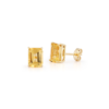 Gold-plated sterling silver earrings with a simple stud design