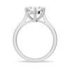 925 Sterling Silver Classic Cathedral Style Round Diamond Engagement Ring - Image 6