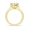 925 Sterling Silver Classic Cathedral Style Round Diamond Engagement Ring - Image 9