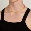 Classic Cuban chain with thick gold plating and clean links