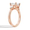 925 Sterling Silver Classic Cushion Cut Three Stone Diamond Engagement Ring - Image 10