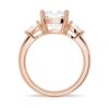 925 Sterling Silver Classic Cushion Cut Three Stone Diamond Engagement Ring - Image 12