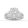 925 Sterling Silver Classic Cushion Cut Three Stone Diamond Engagement Ring - Image 22