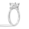 925 Sterling Silver Classic Cushion Cut Three Stone Diamond Engagement Ring - Image 4
