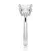 925 Sterling Silver Classic Cushion Cut Three Stone Diamond Engagement Ring - Image 5