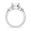 925 Sterling Silver Classic Cushion Cut Three Stone Diamond Engagement Ring - Image 6
