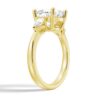 925 Sterling Silver Classic Cushion Cut Three Stone Diamond Engagement Ring - Image 7