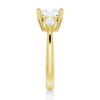 925 Sterling Silver Classic Cushion Cut Three Stone Diamond Engagement Ring - Image 8