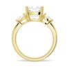 925 Sterling Silver Classic Cushion Cut Three Stone Diamond Engagement Ring - Image 9