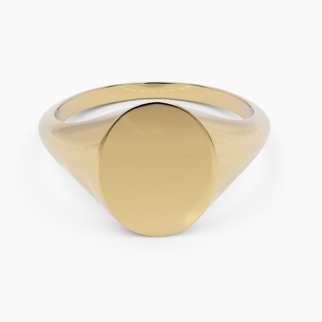 925 Sterling Silver Classic Engravable Oval Signet Ring