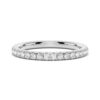 925 Sterling Silver Classic French Pave Diamond Anniversary Band