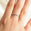 925 Sterling Silver Classic French Pave Diamond Anniversary Band - Image 15