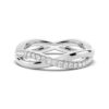 925 Sterling Silver Classic Infinity Diamond Eternity Wedding Band