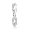 925 Sterling Silver Classic Infinity Diamond Eternity Wedding Band - Image 3