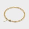 Sterling silver Cuban bracelet with a classic mini profile