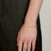925 sterling silver bracelet with 5.5mm width and gold plating