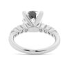 925 Sterling Silver Classic Shared Prong Cushion Cut Diamond Engagement Ring - Image 6