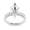 925 Sterling Silver Classic Shared Prong Marquise Cut Diamond Engagement Ring - Image 6