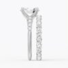 925 Sterling Silver Classic Shared Prong Oval Cut Diamond Engagement Ring - Image 13
