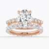 925 Sterling Silver Classic Shared Prong Oval Cut Diamond Engagement Ring - Image 17