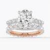 925 Sterling Silver Classic Shared Prong Oval Cut Diamond Engagement Ring - Image 18