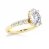 925 Sterling Silver Classic Shared Prong Oval Cut Diamond Engagement Ring - Image 7