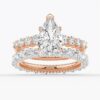 925 Sterling Silver Classic Shared Prong Pear Shaped Diamond Engagement Ring - Image 17