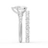 925 Sterling Silver Classic Shared Prong Pear Shaped Diamond Engagement Ring - Image 21
