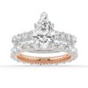 925 Sterling Silver Classic Shared Prong Pear Shaped Diamond Engagement Ring - Image 22