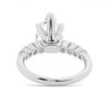 925 Sterling Silver Classic Shared Prong Pear Shaped Diamond Engagement Ring - Image 6