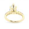 925 Sterling Silver Classic Shared Prong Pear Shaped Diamond Engagement Ring - Image 9