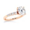 925 Sterling Silver Classic Shared Prong Round Cut Diamond Engagement Ring - Image 10