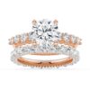 925 Sterling Silver Classic Shared Prong Round Cut Diamond Engagement Ring - Image 17