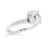 925 Sterling Silver Classic Shared Prong Round Cut Diamond Engagement Ring - Image 4