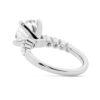 925 Sterling Silver Classic Shared Prong Round Cut Diamond Engagement Ring - Image 5
